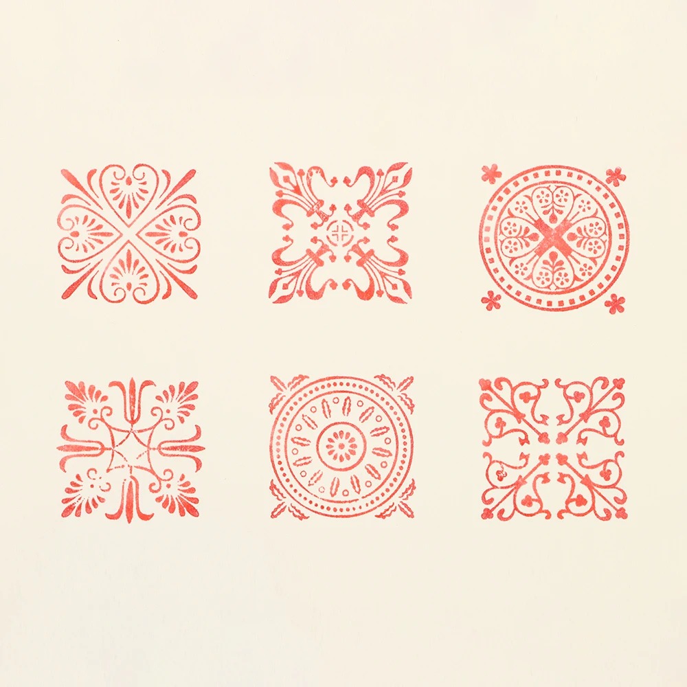 Square Round Floral Wooden Rub - Soap Stamp Custom 评论和价格